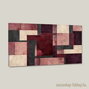 Bordó Egyensúly falikép – Absztrakt mélység 40x23 cm