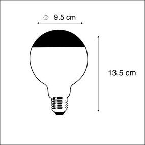 5 db E27-es dimmelhető LED izzószál izzó G95 fekete 550 lm 2700 K