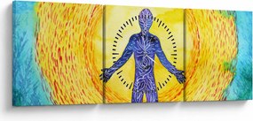Kép - A lélek ereje (órával) (90x30 cm)