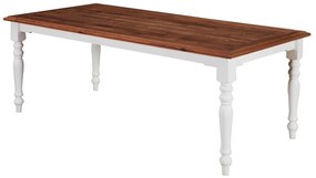 Asztal Bloomington 184Barna, Fehér, 76x100x200cm, Fa, Fa