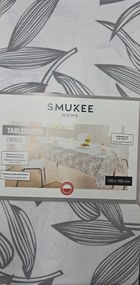 Smukee gyönyörű Abrosz dekoratív anyag 110x160 cm szürke levelek