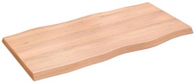 világosbarna asztallap 100x50x(2-4)cm kezelt tömör élőszegélyes