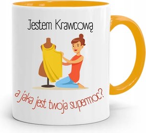 Sárga Varrónő Bögre Én Vagyok A Varrónő Ajándék nyomtatott fényképpel