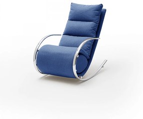 YORK Kék relax fotel - hintaszék lábtartóval