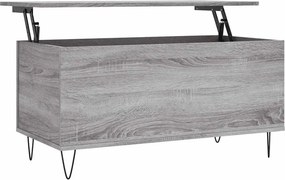 vidaXL szürke sonoma színű szerelt fa dohányzóasztal 90x44,5x45 cm