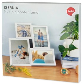 Isernia fehér képkeret 4 fényképhez - Balvi