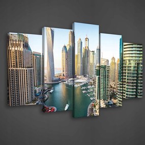 Vászonkép 100x60 Dubai Marina felhőkarcolók város modern stílus luxus
