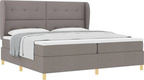 vidaXL Boxspring ágy matraccal Sötétszürke 90x190 cm Szövet Tópszínű