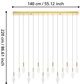 Eglo 390362 - LED Dimmelhető csillár zsinóron MIRADOR 14xLED/3,3W/230V arany