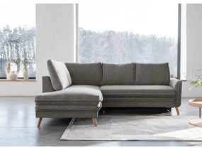 Szürke kinyitható sarokkanapé (bal oldali) Charming Charlie – Miuform