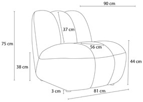 Sötétkék buklé fotel Janissaire – Bobochic Paris