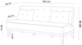 Háromszemélyes kanapé Fiorucci (antracit). 1072092