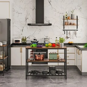 MARGE konyhai polcos állvány barna/fekete