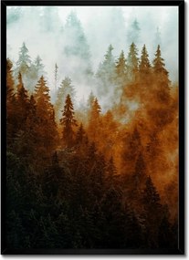 Poszter fekete keretben 50x70 Őszi táj Hegyek