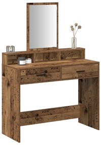Sminkasztal Fiókokkal Régi Fa 100x41x140 cm