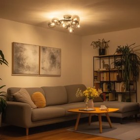 Brilagi - LED Felületre szerelhető csillár MILLA 10xG9/3W/230V fényezett króm/füstös