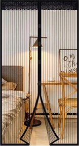 Szúnyogháló Mágneses Függöny Fekete Csipkével 140x240 cm