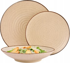 18 Db-os 6 Személyes Bogucice Circus Sand Tányér Szett