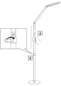 LED Dimmelhető érintős állólámpa FERRARA LED/13W/230V 3000/4000/6000K