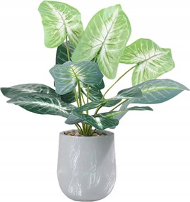 Műnövény Virág Cserépben Otthoni Iroda Realisztikus 40CM Alokázia