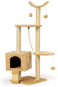Emeletes kaparófa macskáknak macskaággyal és házzal