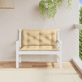 2 db melange bézs szövet kerti padpárna 100 x 50 x 7 cm