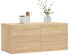 sonoma tölgy színű szerelt fa faliszekrény 80 x 36,5 x 35 cm
