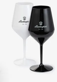 Lamborghini fekete/fehér műanyag borospohár 1 db