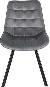 Szék szürke színben, bársony kárpittal. RICK