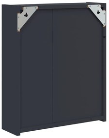 szürke tükrös fürdőszobaszekrény LED-del 45 x 13 x 52 cm