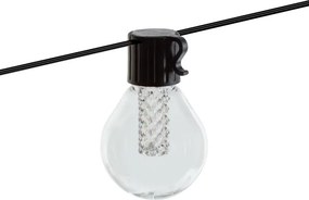 LED Dimmelhető napelemes fényfüzér 15xLED/1,5W/3,7/5V 2200 mAh 9 m IP65 fekete + távirányító