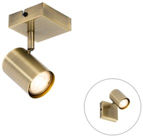 Modern spotlámpa bronz állítható négyzet alakú - Jeana