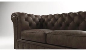 Sötétbarna bársony kanapé 230 cm Cambridge – Ropez