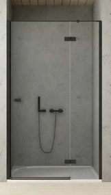 New Trendy Reflexa Black zuhanyajtók 90 cm dönthető fekete félfényes/átlátszó üveg EXK-4901