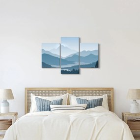 Kép - a hegyek grafikája (90x60 cm)