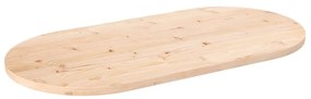 tömör fenyőfa ovális asztallap 110x55x2,5 cm