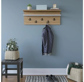 Fali akasztó ROLKER 90x31,4 cm barna