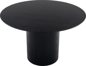 Étkezőasztal, fekete, átmérő 120 cm, MAHIR TYP 2