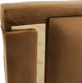 Boxspring ágy 160x200, világosbarna, GOLDBIA