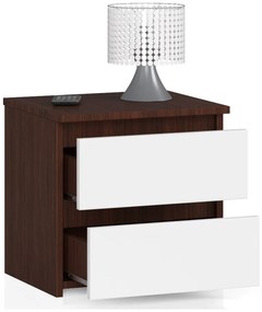Éjjeliszekrény Cleania CL2 (wenge + fehér). Akció -19%. 1068855