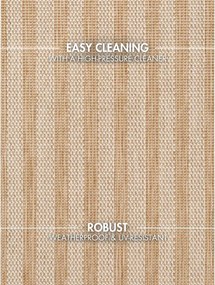 Krémszínű-natúr színű kültéri-beltéri szőnyeg 120x170 cm Haringey Linley – Ted Baker