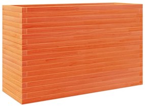 viaszbarna tömör fenyőfa kerti virágtartó 110 x 40 x 68,5 cm