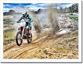 Poszterek keretben 40x30 Motocross vertikális