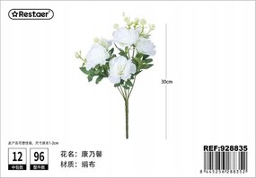 Mesterséges Rózsa Fehér 32CM Dekoratív Virág