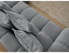 Sötétszürke zsenília kinyitható-tárolóhelyes sarokkanapé (jobb oldali-L alakú) Everest – Bobochic Paris