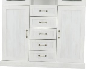 vitrines szekrény, északi sosna/vadtölgy, ROYAL W2D