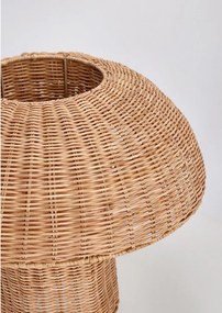 Natúr színű rattan LED asztali lámpa rattan búrával (magasság 40 cm) Irele – Bizzotto
