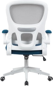 Irodai szék, barna/petrolkék/fehér, RAMIRO