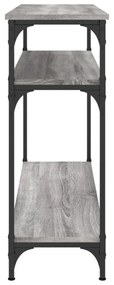 szürke sonoma színű szerelt fa tálalóasztal 100x29x75 cm