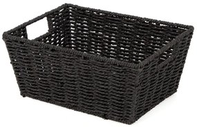 Compactor ETNA kézi kötésű kosár, 31 x 24 x 14 cm, fekete